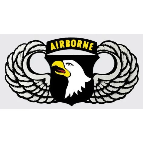 101st Airborne w/ Wings Decal