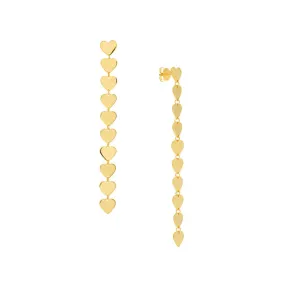 14K GOLD CASSIE HEART EARRINGS