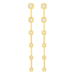 14K GOLD DIAMOND BELLE EARRINGS