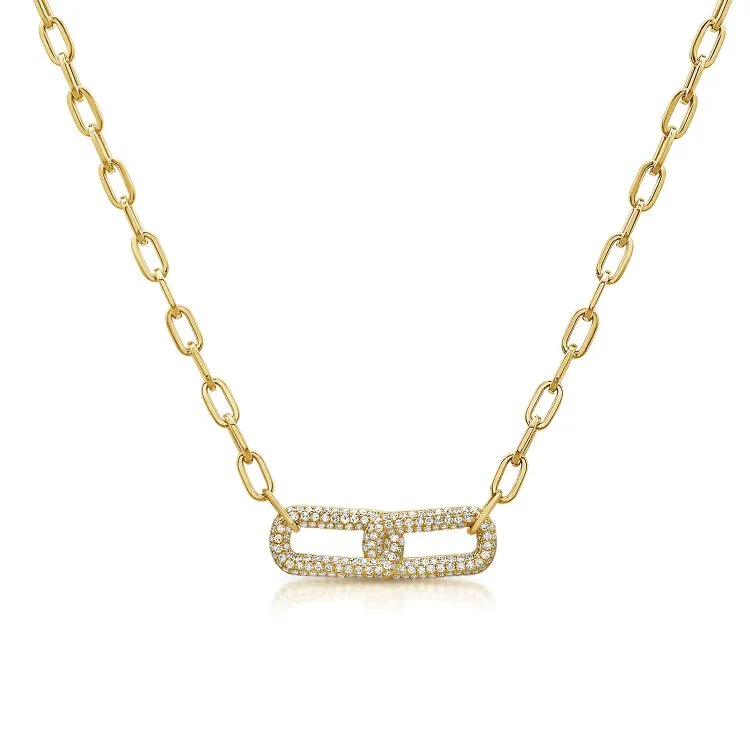 14K GOLD DIAMOND BRITTANY NECKLACE