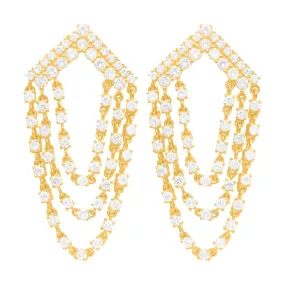 14K GOLD DIAMOND CARISSA EARRINGS