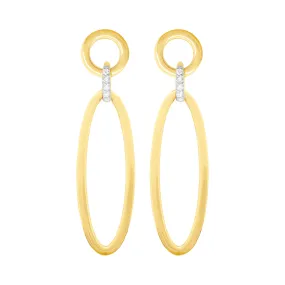 14K GOLD DIAMOND CARLY EARRINGS