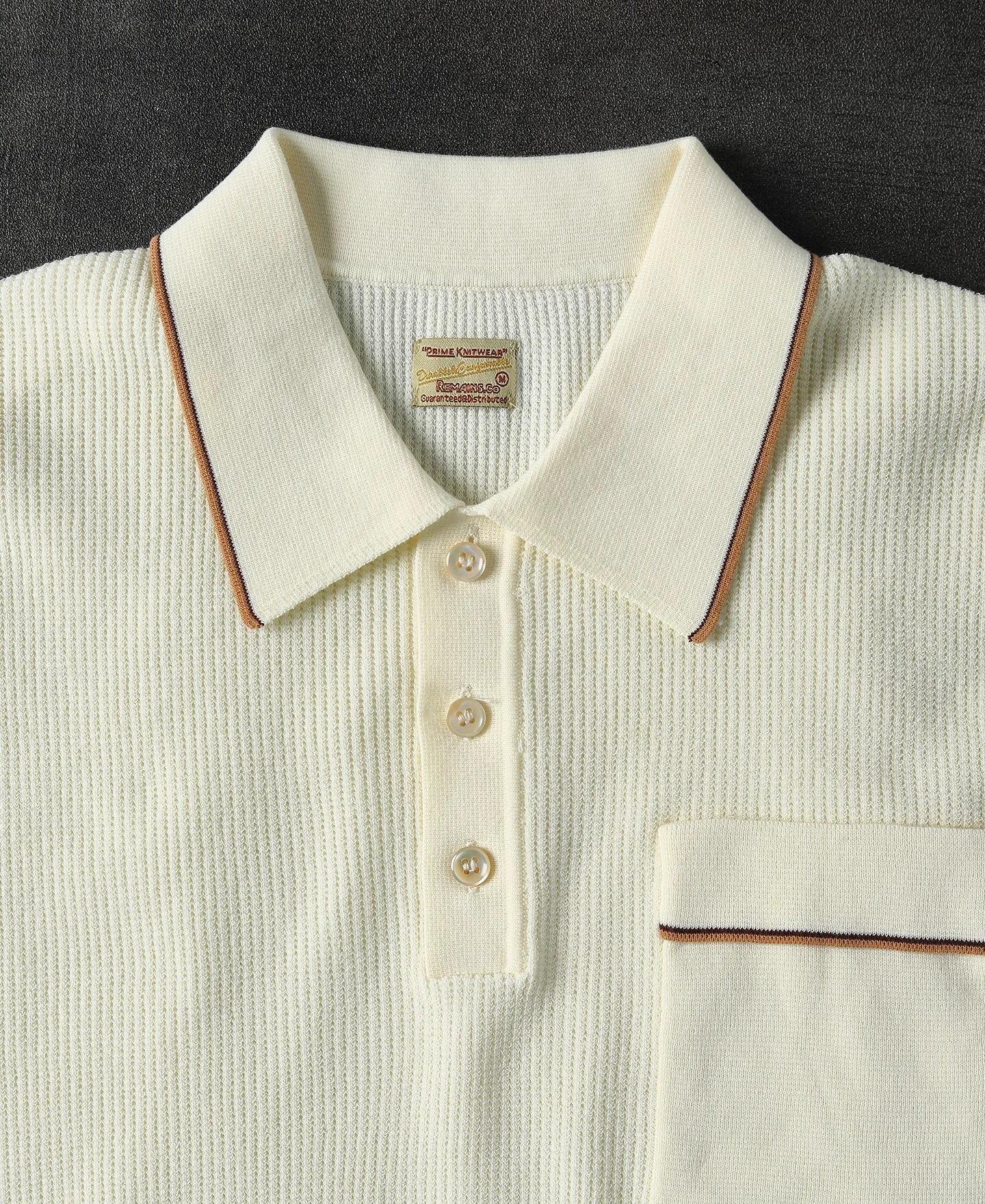 1940s Knit Trimmed Polo Shirt