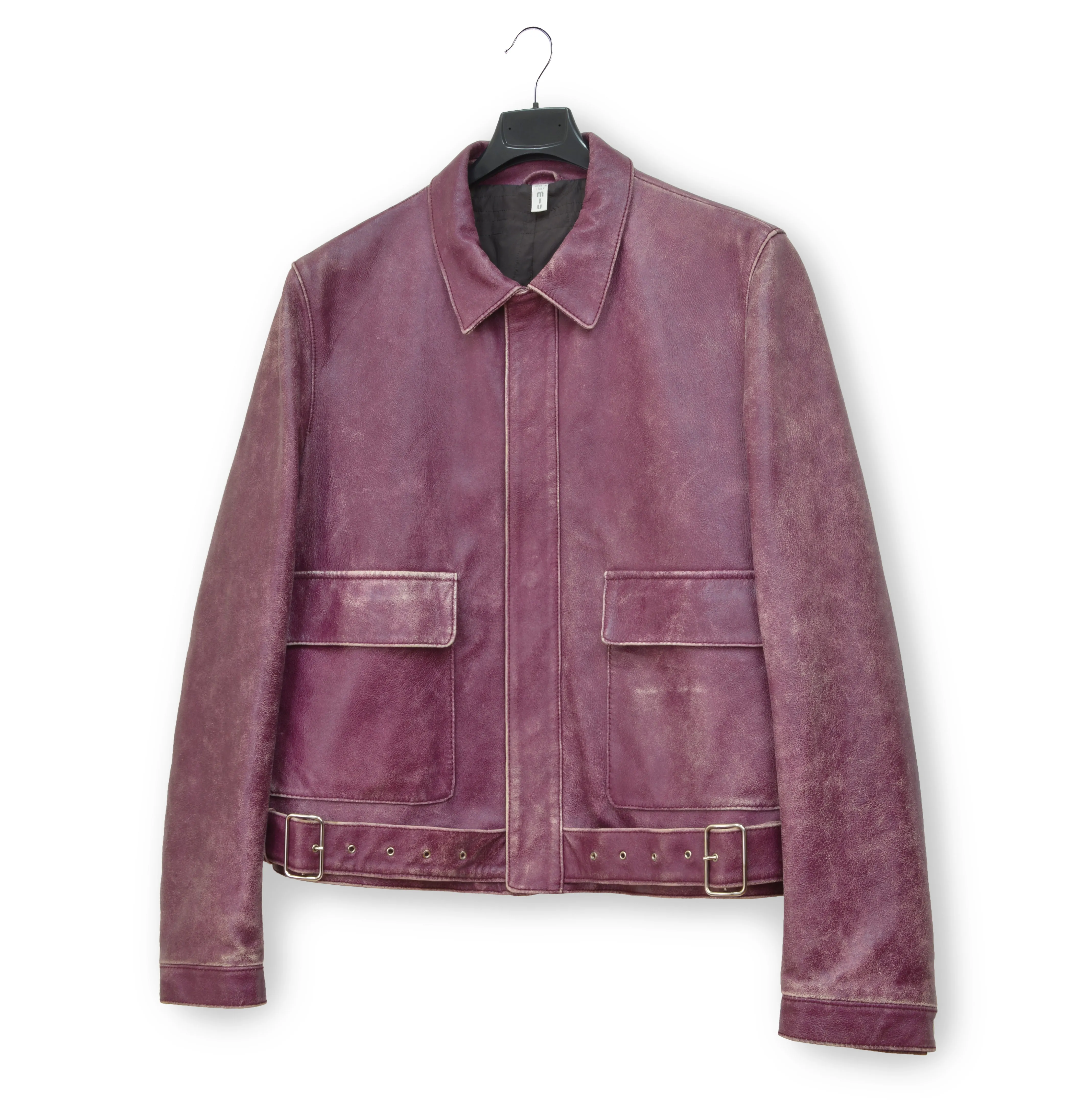 2001 Belted Aviator Blouson in Heavy Vintage Lamb Leather