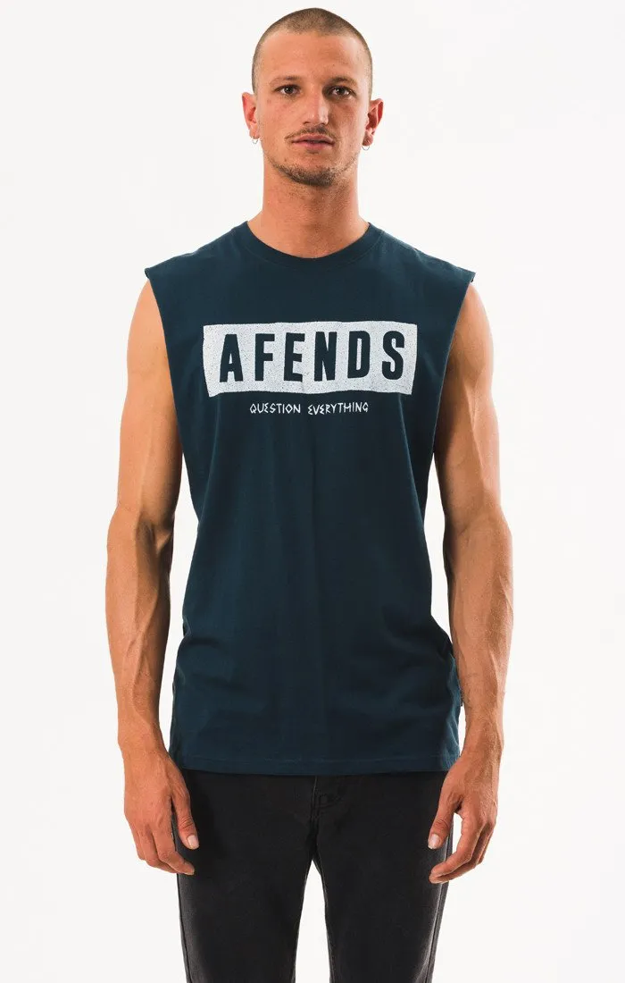 Afends Mens Block - Logo Band Cut Tee