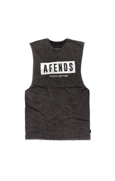 Afends Mens Block - Logo Band Cut Tee