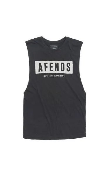 Afends Mens Block - Logo Band Cut Tee