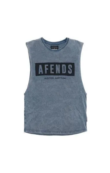 Afends Mens Block - Logo Band Cut Tee