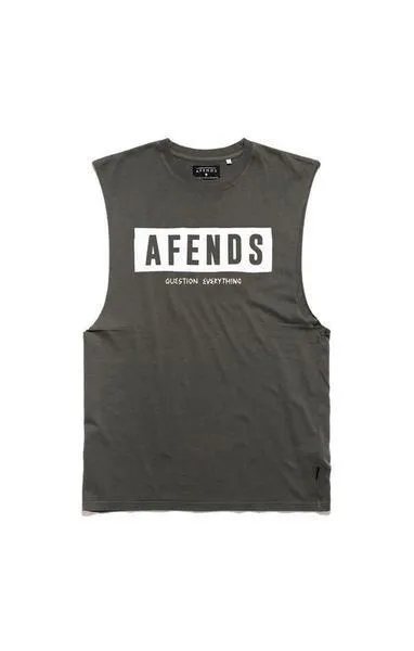 Afends Mens Block - Logo Band Cut Tee