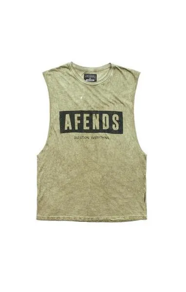 Afends Mens Block - Logo Band Cut Tee