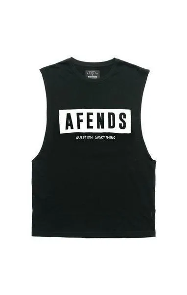 Afends Mens Block - Logo Band Cut Tee