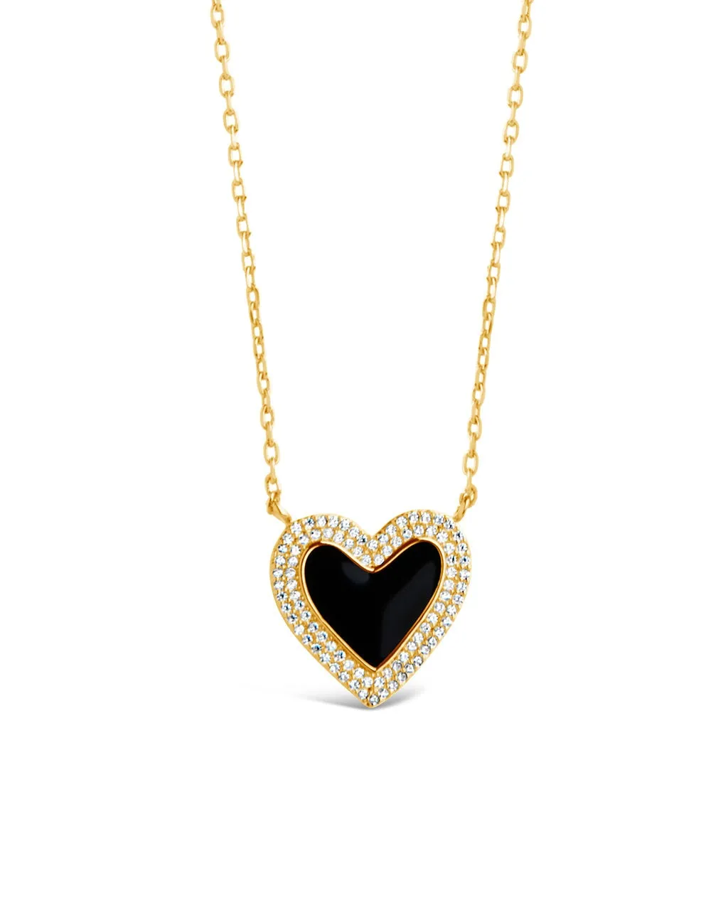 Antonia CZ & Enamel Heart Pendant Necklace