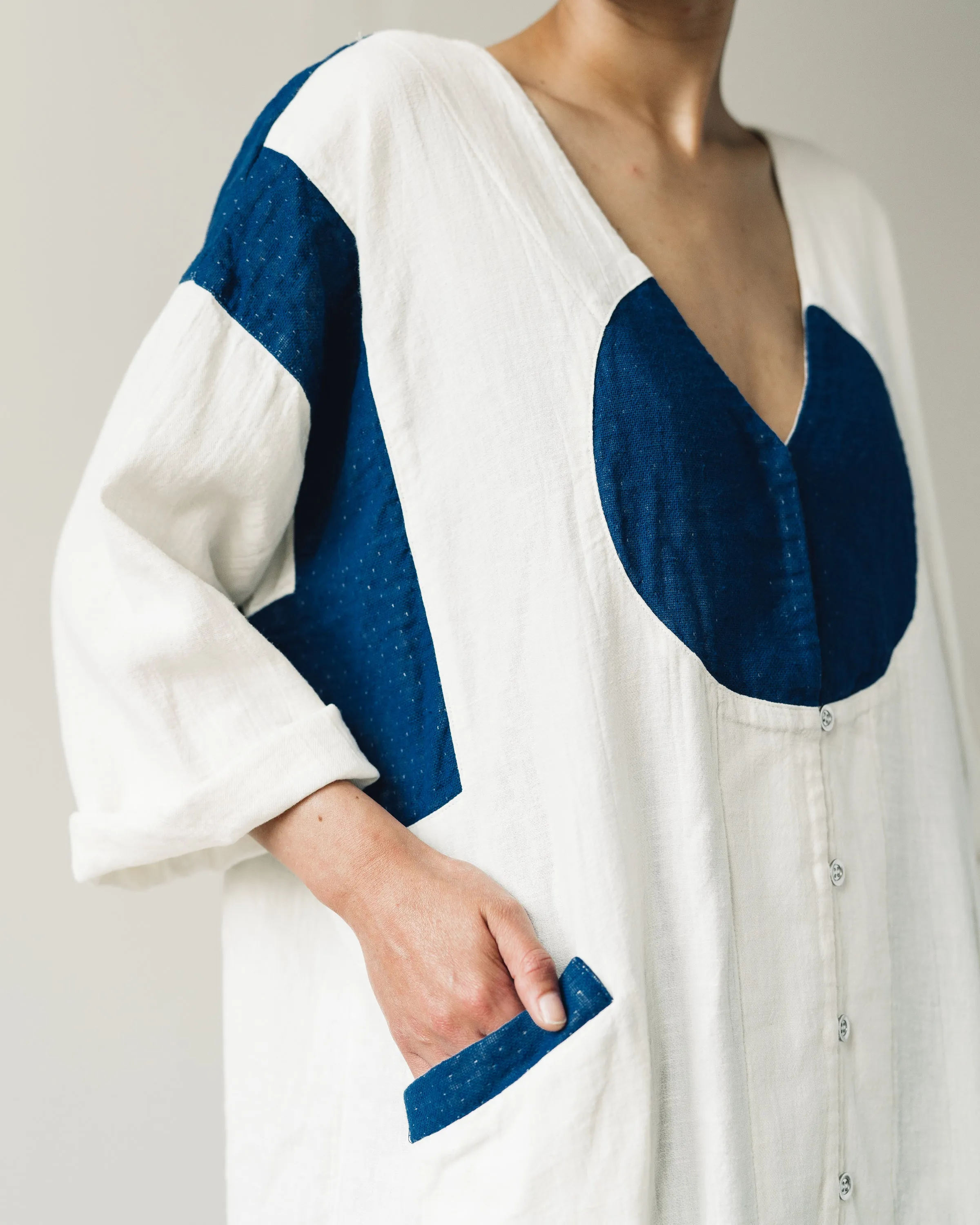 Atelier Delphine Gillian Coat, Linen Indigo