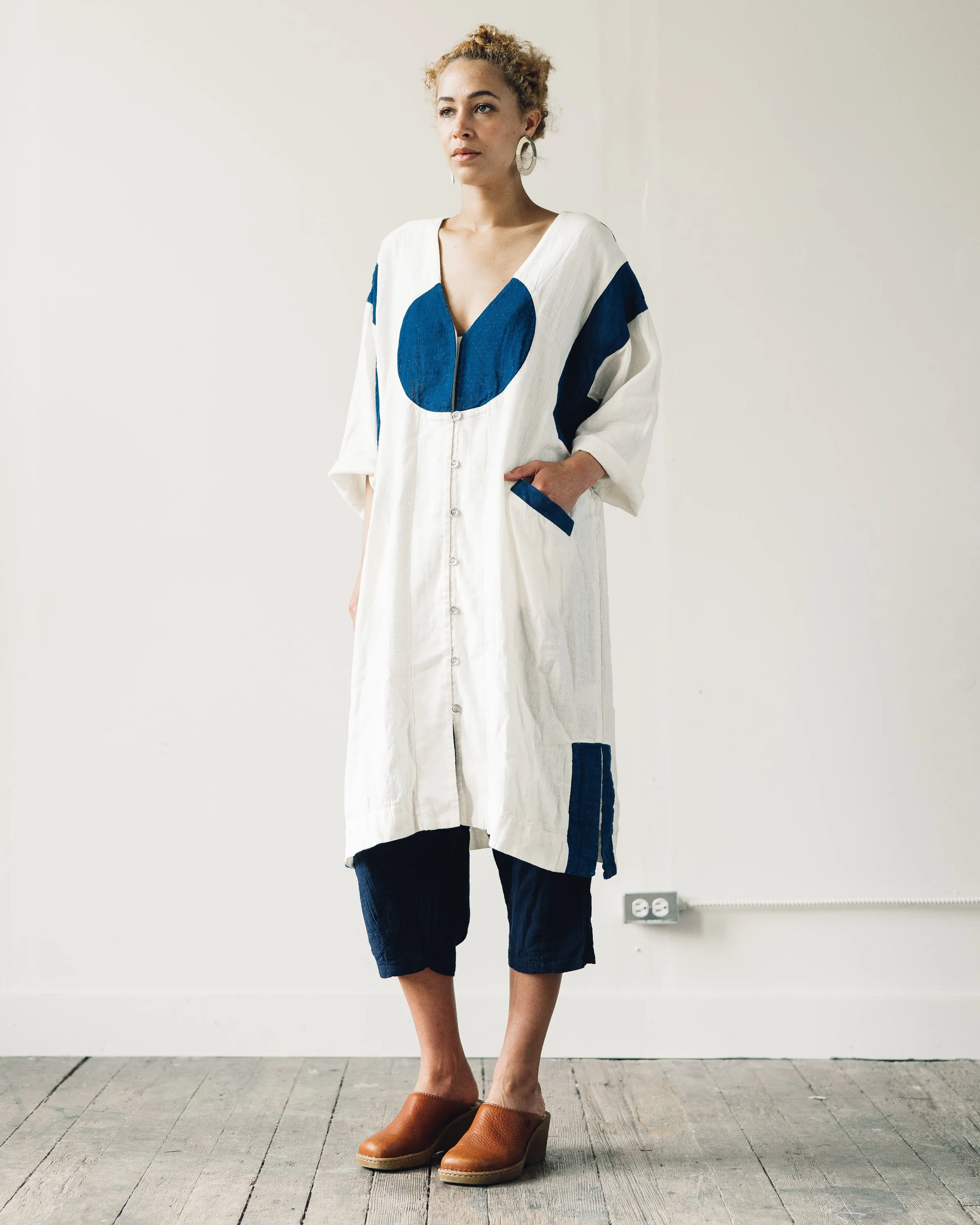 Atelier Delphine Gillian Coat, Linen Indigo