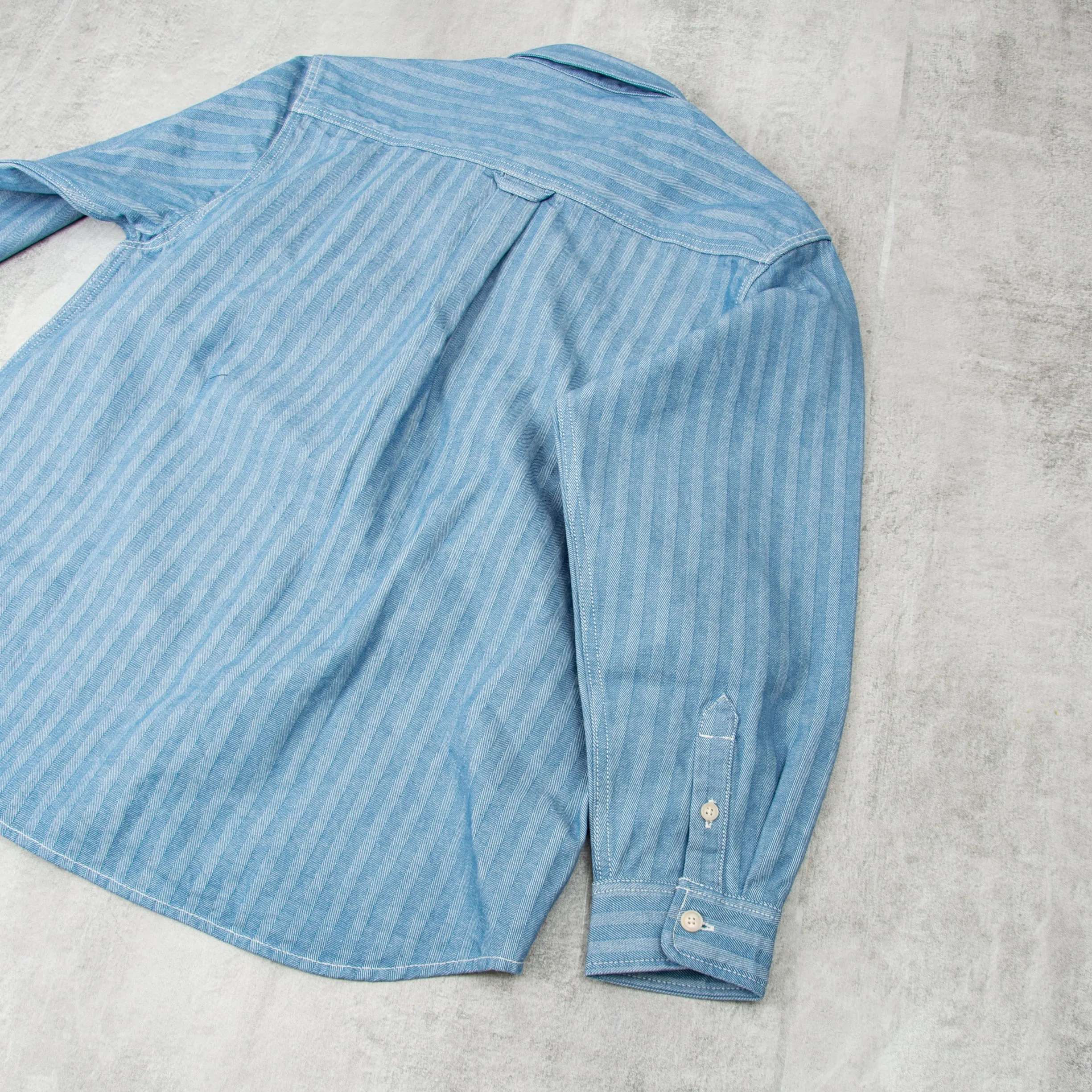 Carhartt WIP Menard Herringbone Shirt Jac Denim - Blue Rinsed