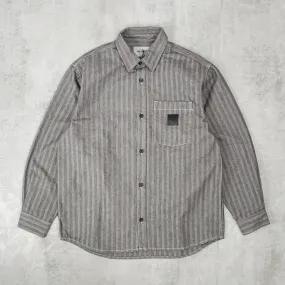 Carhartt WIP Menard Herringbone Shirt Jac Denim - Grey Rinsed