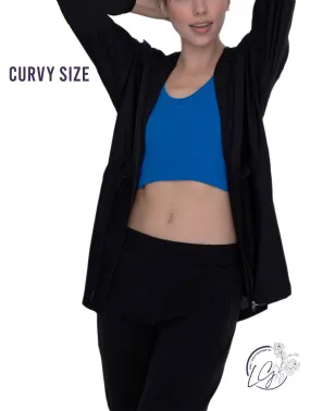 Curvy Night Rider Zip-Up Windbreaker