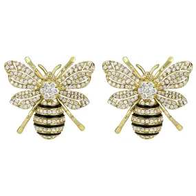 Earrings - Diamond (Enamel) (2338B)