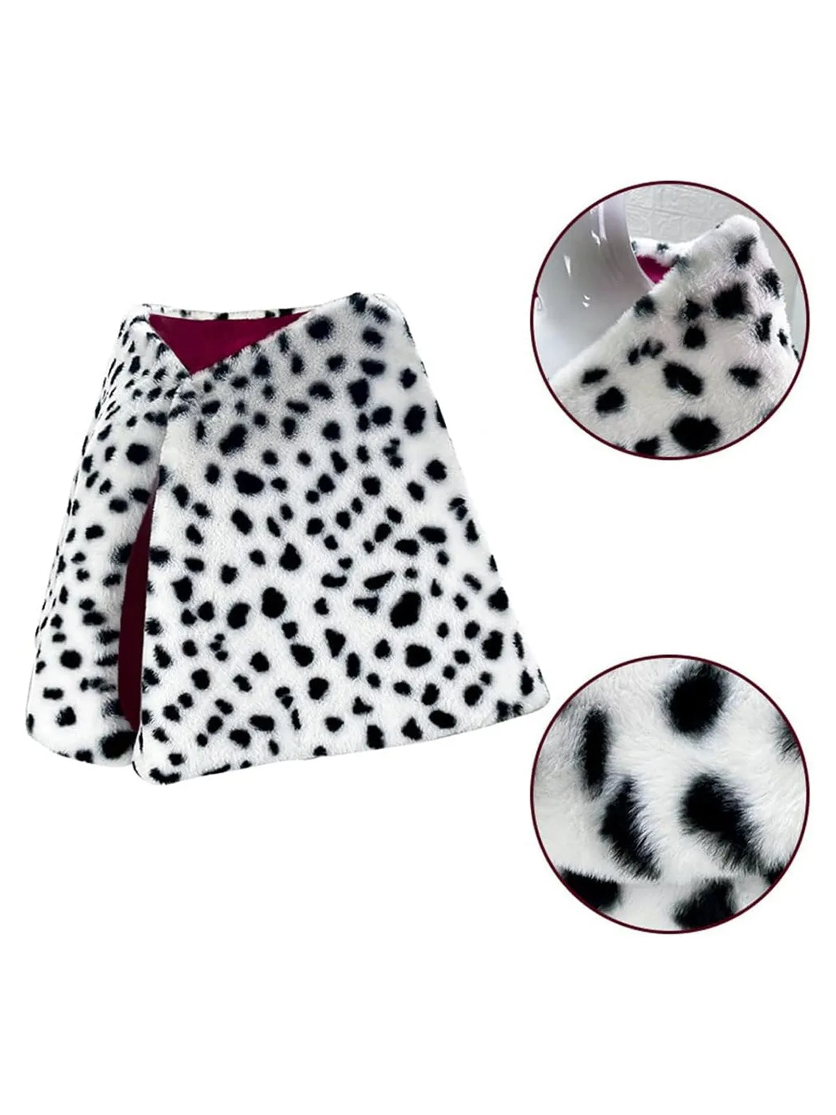 Halloween Dalmation Cosplay Gown Cape