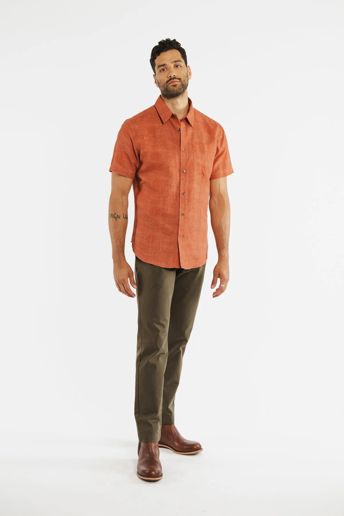 Harbor Slim Shirt / Rust Line