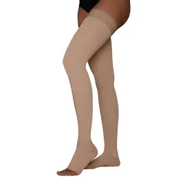 Juzo Move Compression Stockings, 20-30 mmHg, Thigh High, Silicone Band, Open Toe