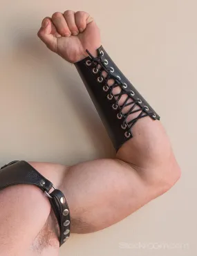 Lace-Up Leather Gauntlet