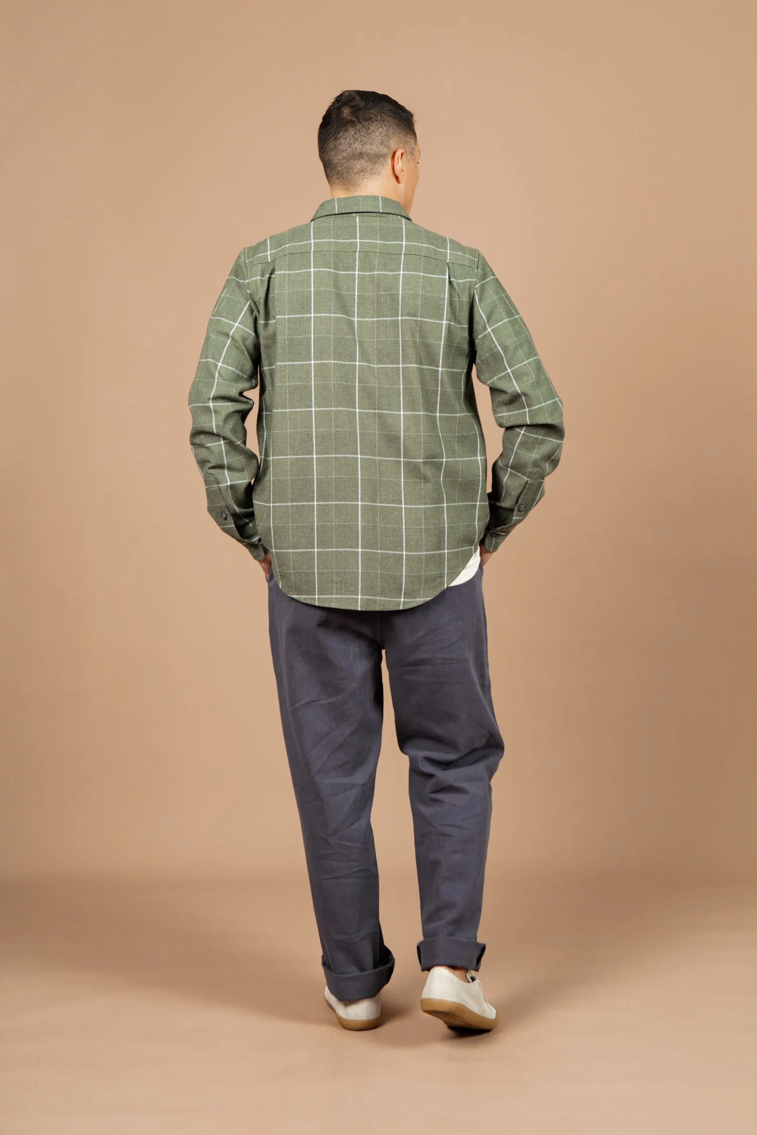 Larson Shirt / Rosemary Twill Windowpane