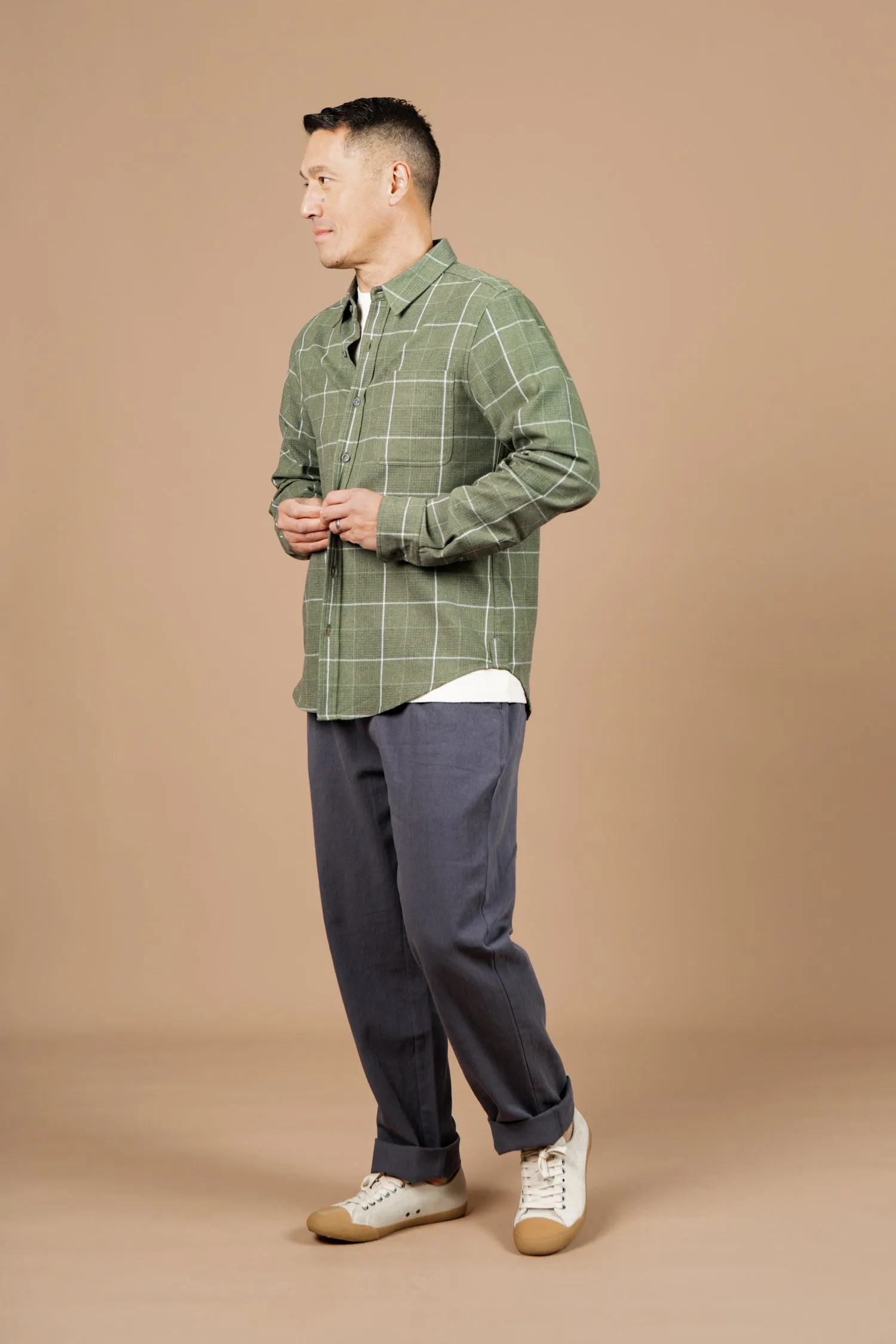 Larson Shirt / Rosemary Twill Windowpane