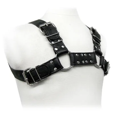 Leather Bull Dog Harness - XL (Black)