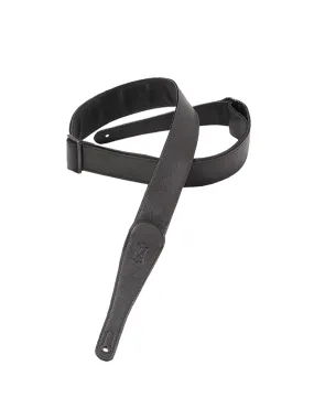 Levy's M7GG-BLK 2" Wide Black Garment Leather Guitar Strap