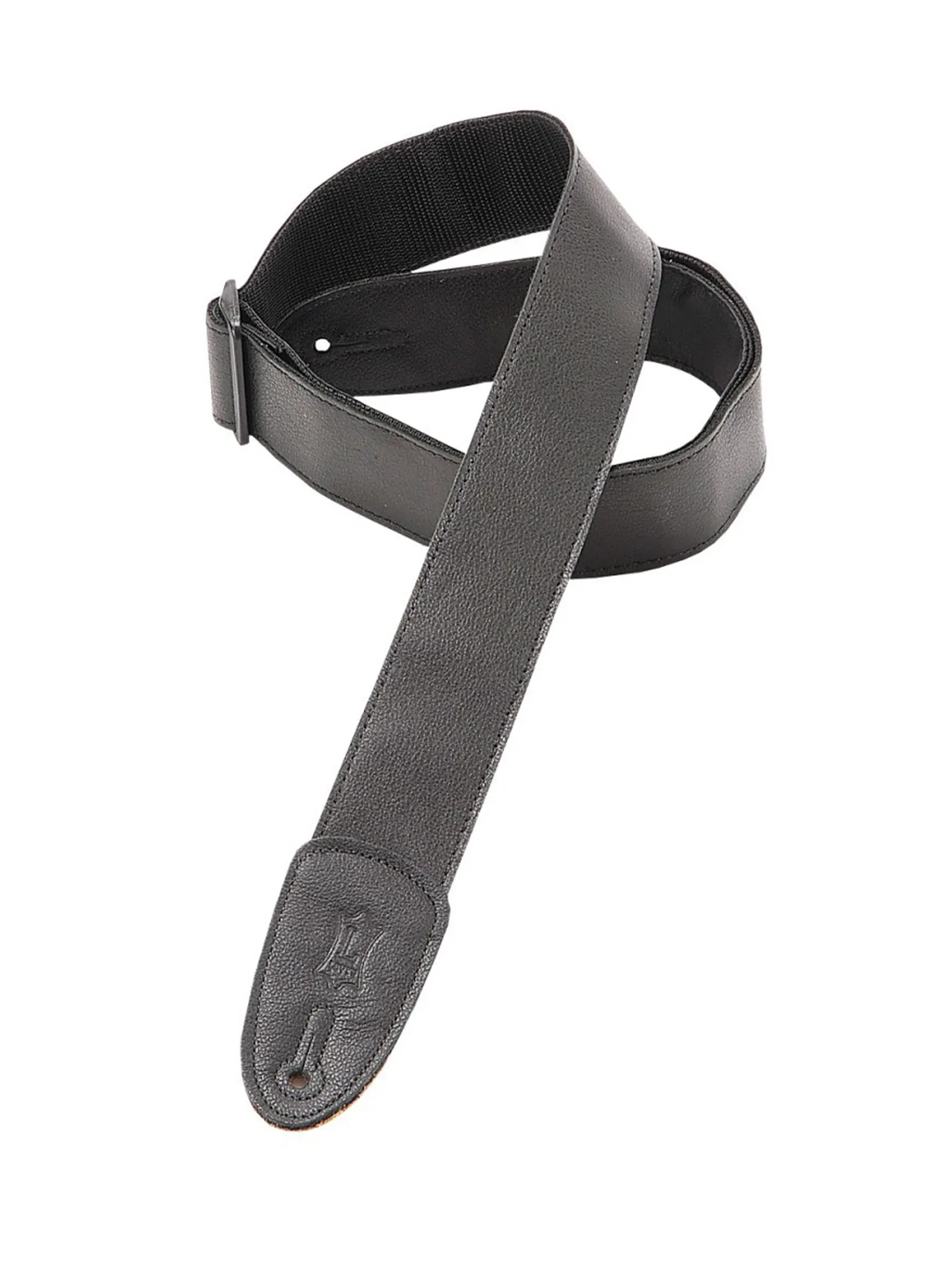 Levy's M7GP-BLK 2" Wide Black Garment Leather Guitar Strap