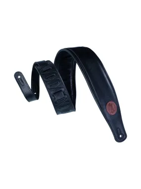 Levy's MSS2-XL-BLK 3" Wide Garment Leather Guitar Strap, Black