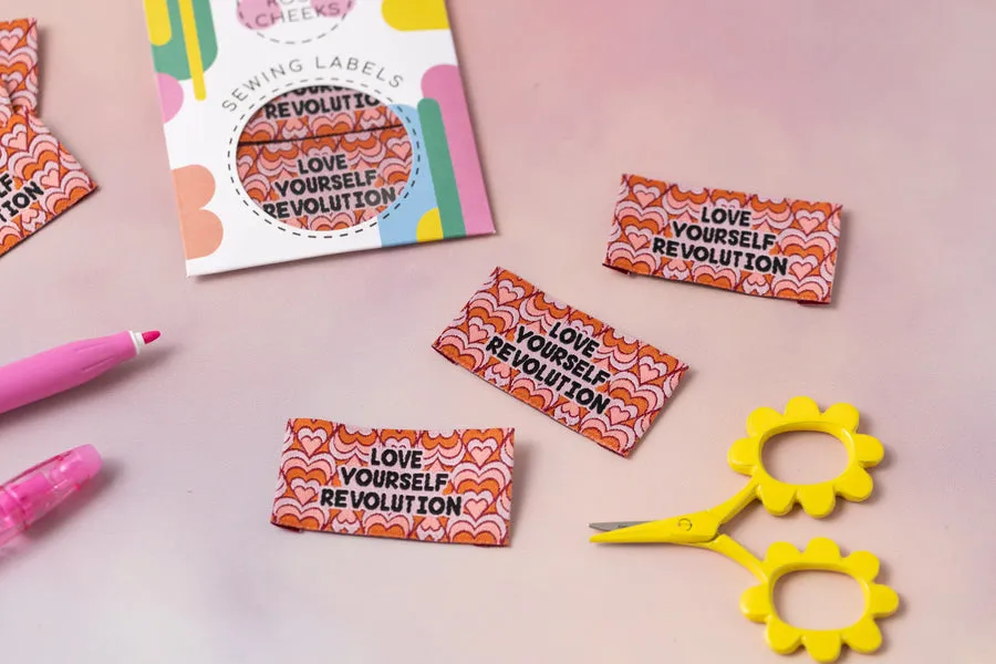 Little Rosy Cheeks - Pack Of 6 Sewing Labels - Love Yourself Revolution