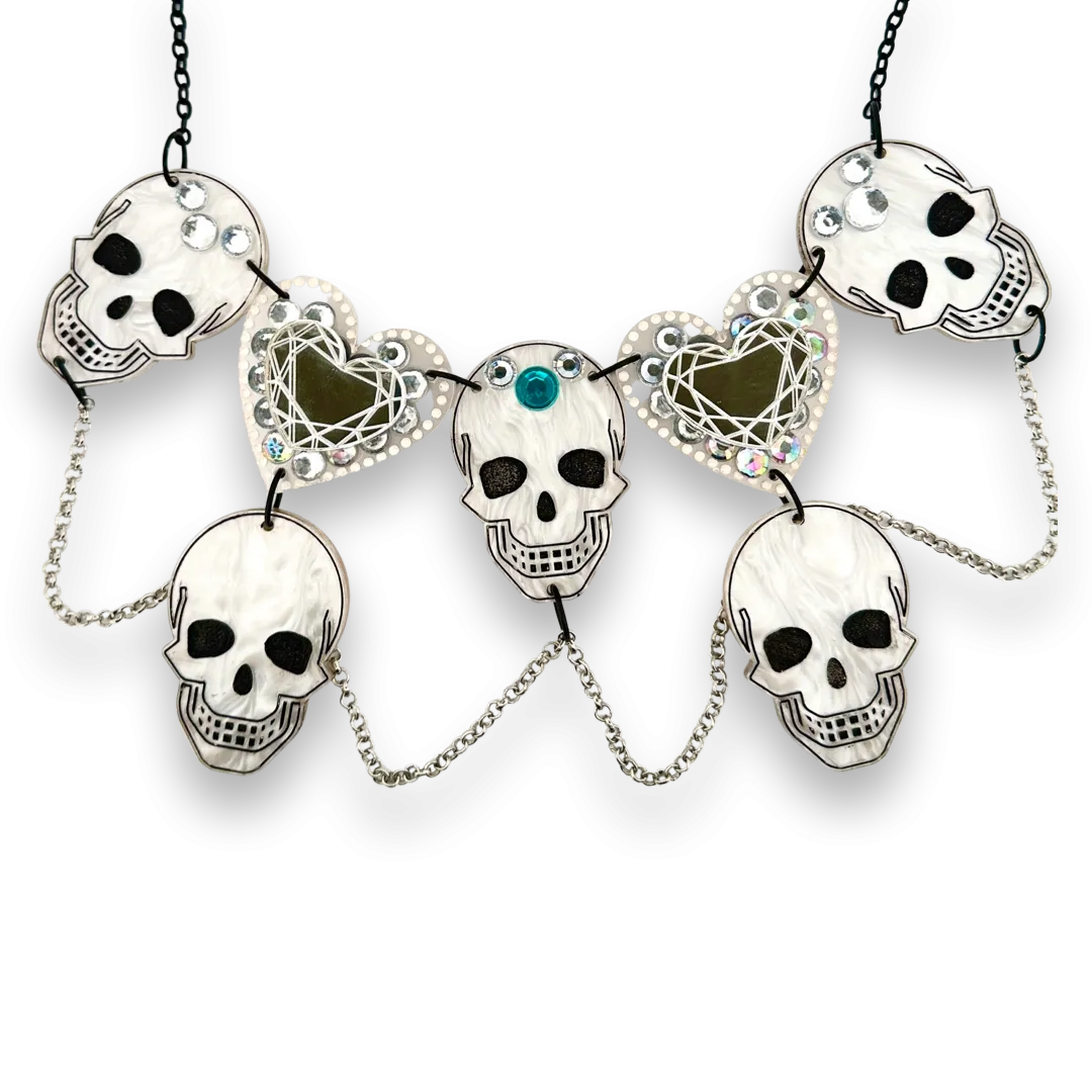 Lydia Skull ☠️ heart - Necklace - Set of 2