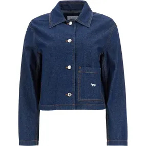 Maison Kitsune cropped denim jacket for women