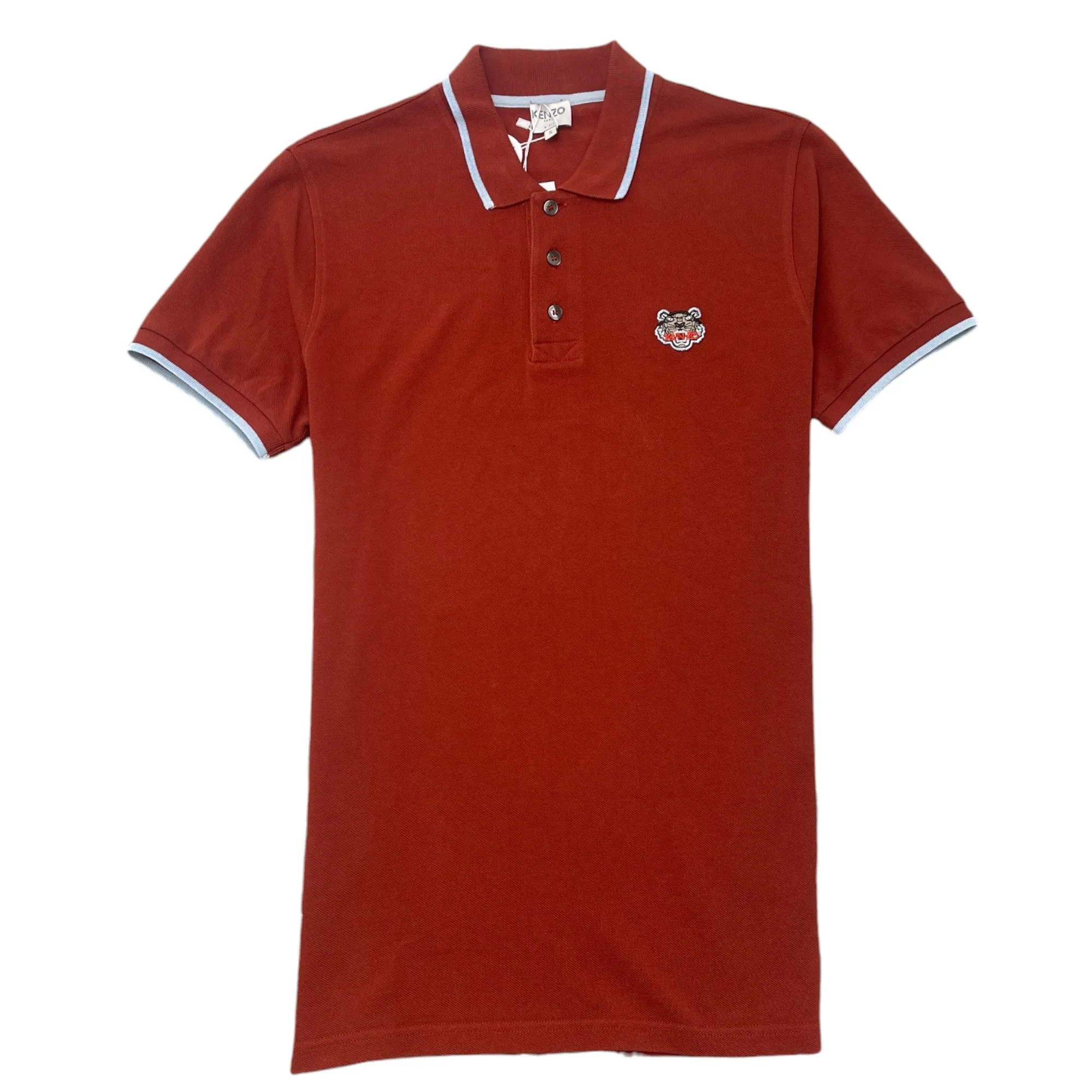 Men's Embroidered Logo Polo Shirt Red Size S