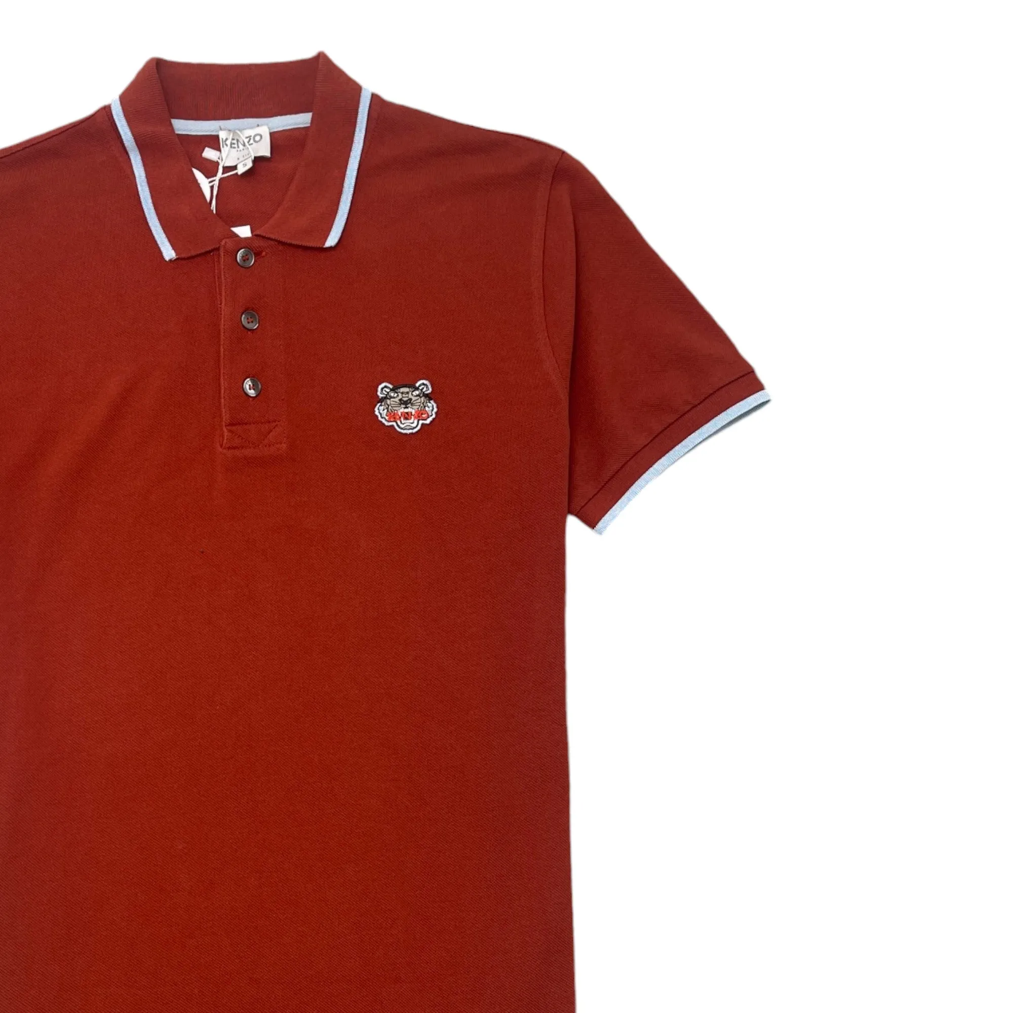 Men's Embroidered Logo Polo Shirt Red Size S