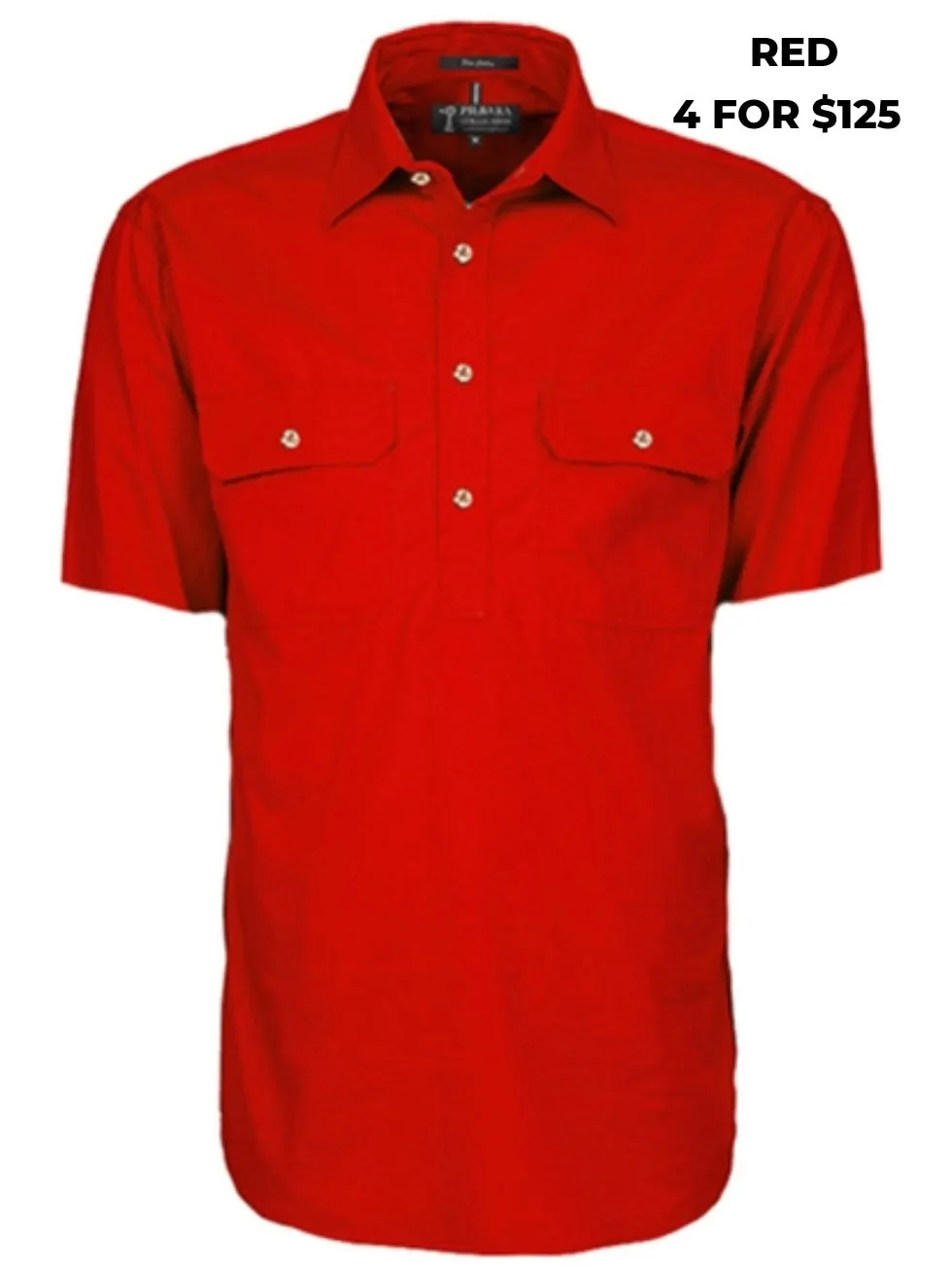 MENS - PILBARA CLOSED FRONT S/S WORKSHIRT