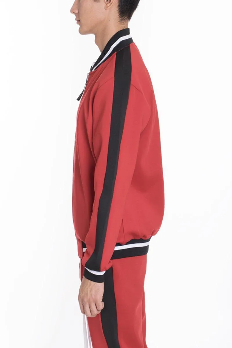 Mens Red And Black Rally Track Jacket