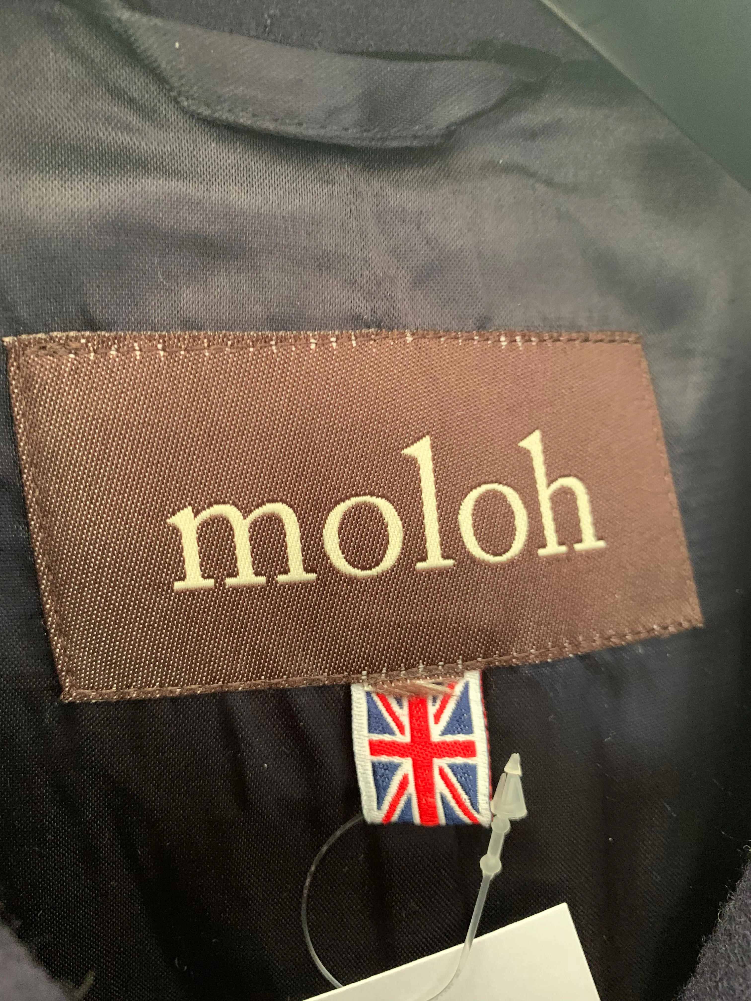 Moloh Double Breasted Coat Navy UK Size 14/16