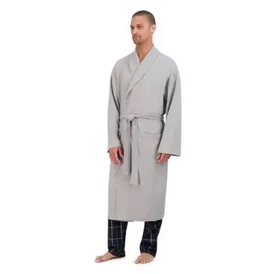 New - Hanes Premium Men's Solid Waffle Robe