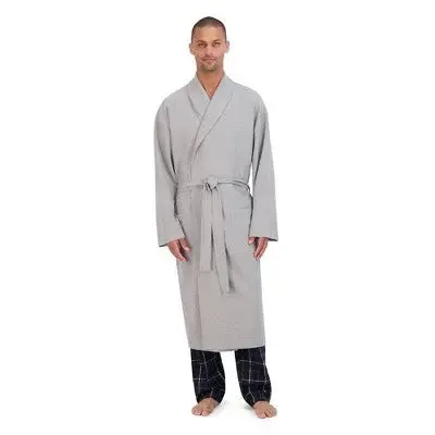 New - Hanes Premium Men's Solid Waffle Robe