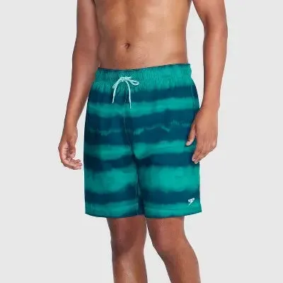 New - Speedo Men's 5.5" Striped Swim Shorts