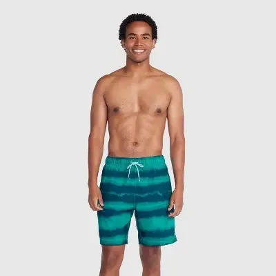 New - Speedo Men's 5.5" Striped Swim Shorts