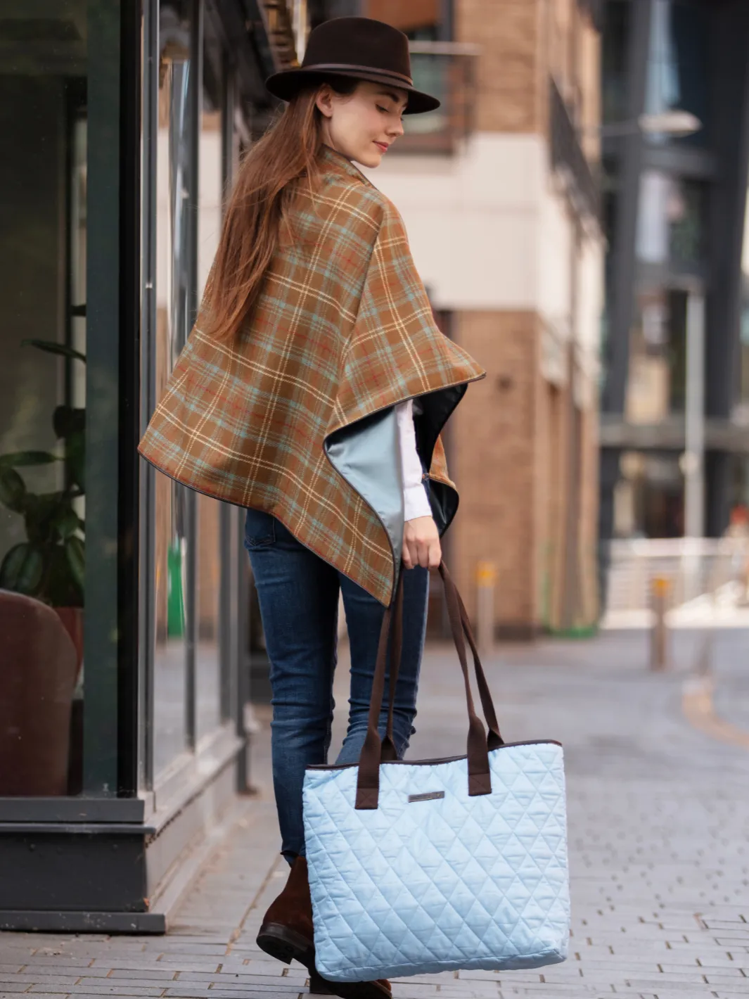 Oversized Tote Bag - Baby Blue