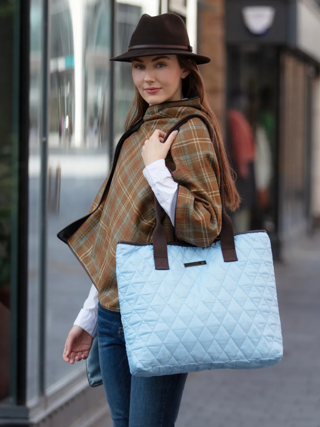 Oversized Tote Bag - Baby Blue