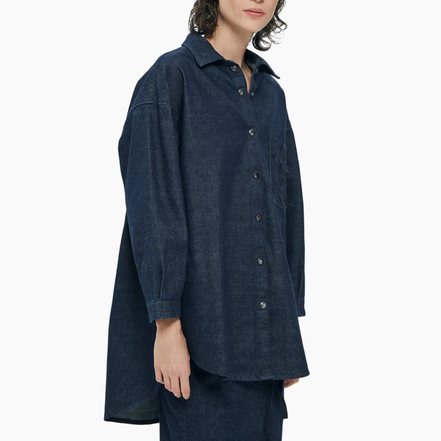 Oversized unisex denim shirt