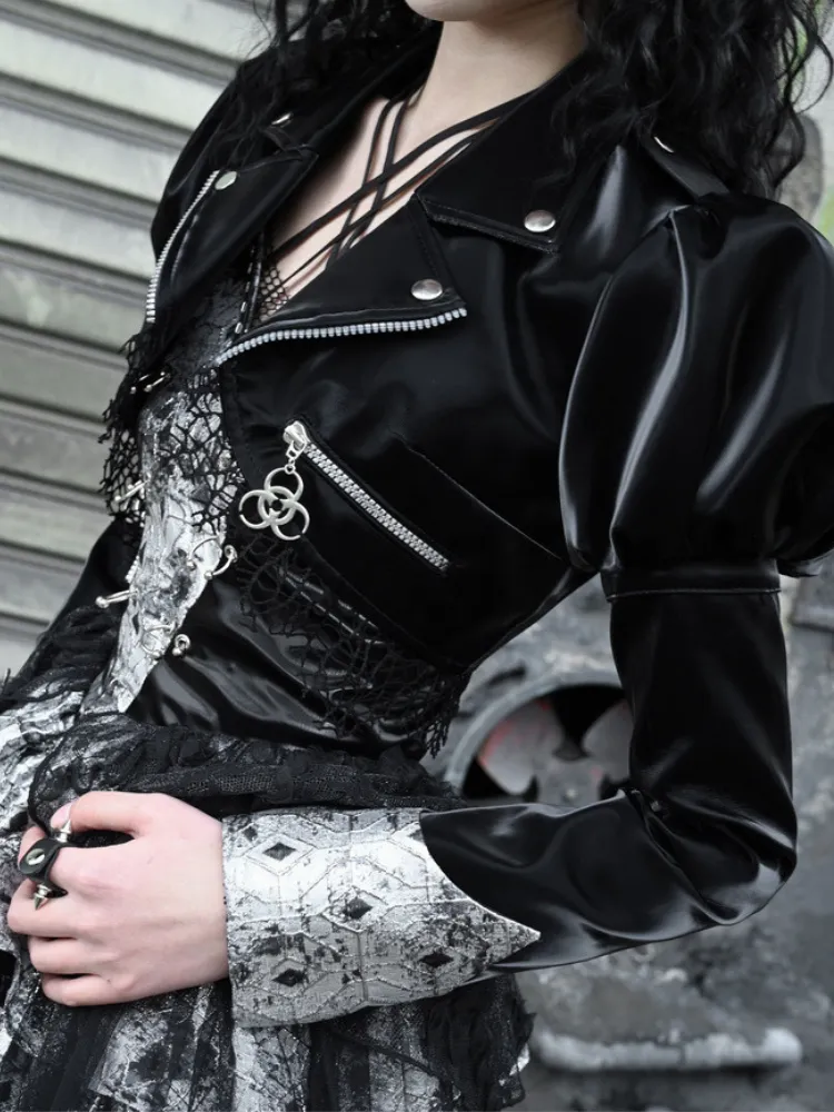 Punk Short PU Leather Jacket【s0000001031】