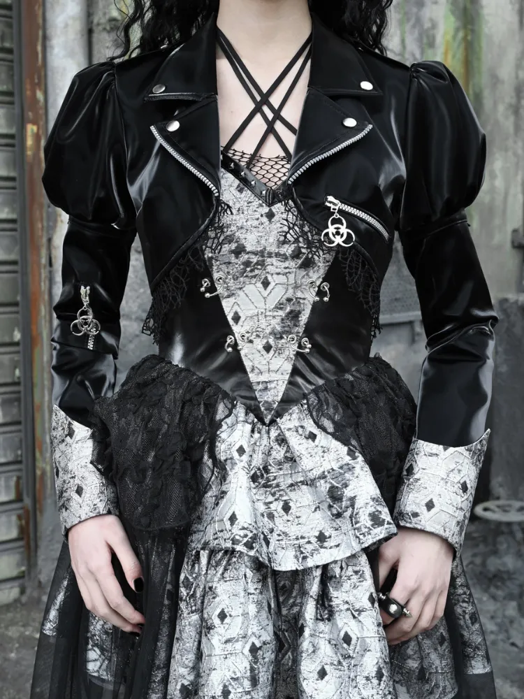 Punk Short PU Leather Jacket【s0000001031】