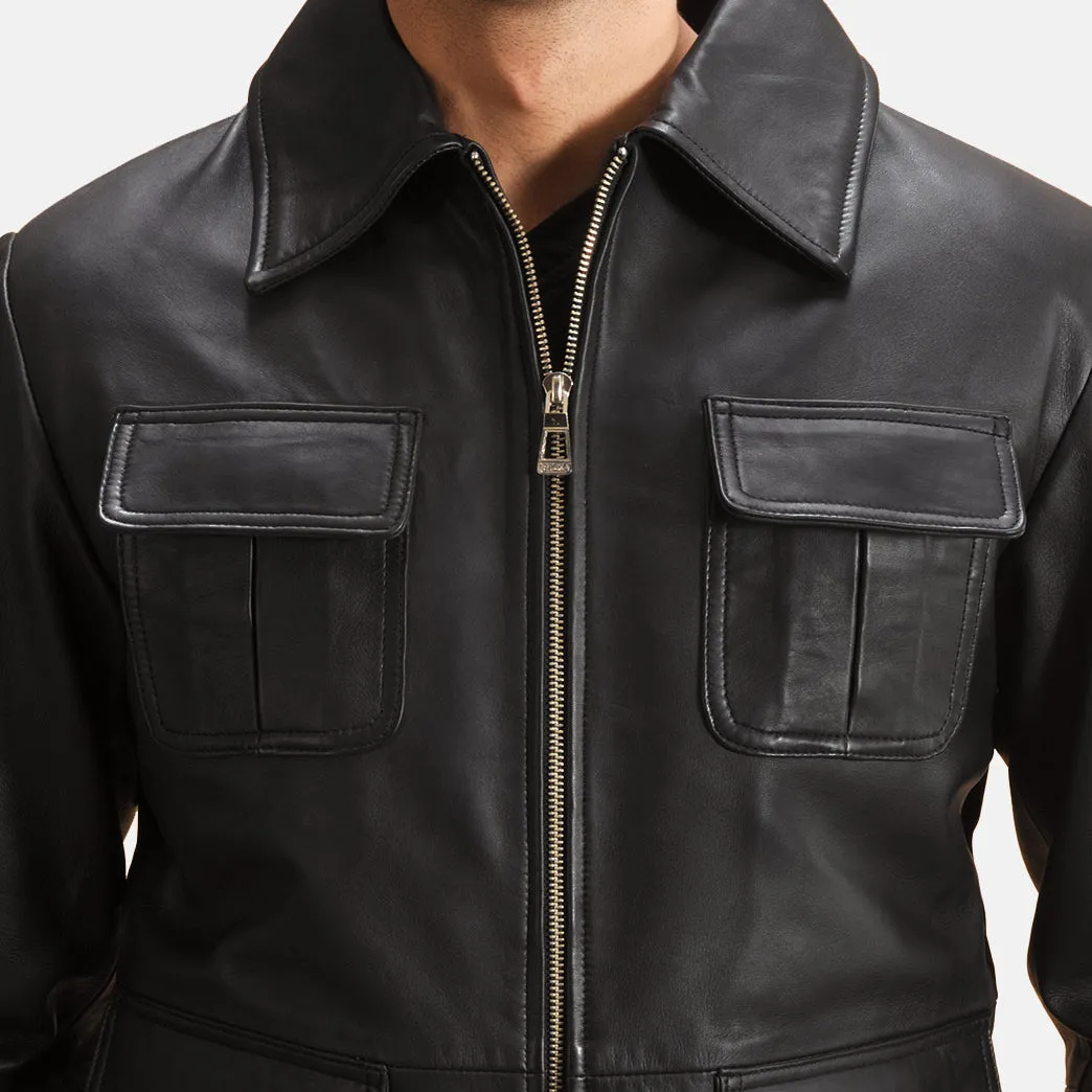 Raven Black Leather Jacket